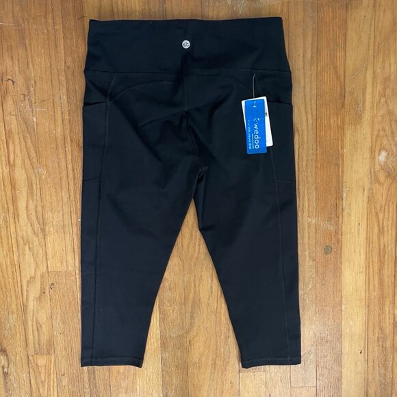 EWEDOO Leggings NWT Black Stretch Size XL Basic Pull On Stretch Athleisure - Picture 3 of 4